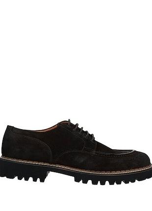 Eleventy lace up suede shoes замшеві туфлі італія