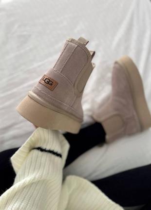 Угги ugg neumal platform chelsea ”latte”2 фото