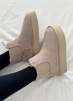 Угги ugg neumal platform chelsea ”latte”3 фото