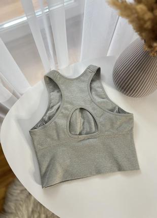 Серая маечка топ h&amp;m sport