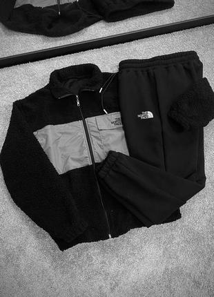 Спортивный плюшевый костюм the north face