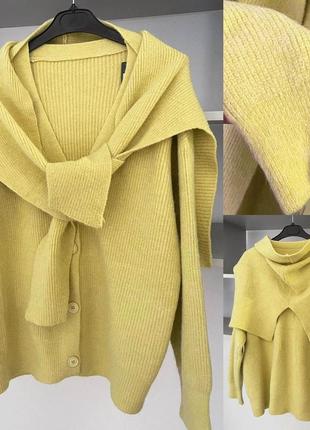 Кардиган с шарфом