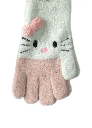 Плюшеві милі рукавички hello kitty дитячі