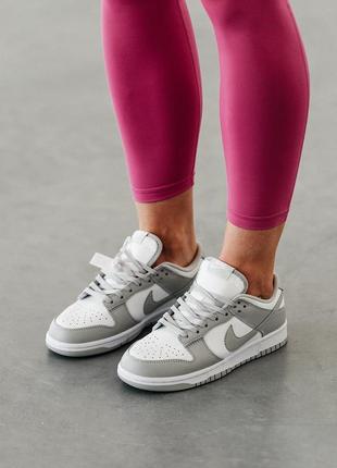 Женские кроссовки nike sb dunk low grey white 36-37-39-40-41