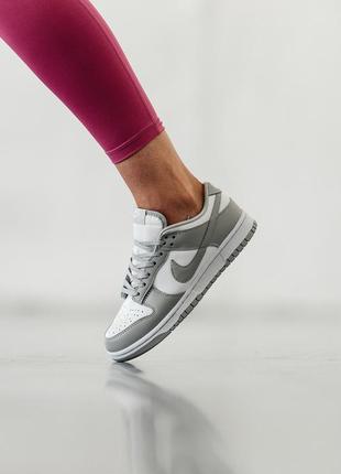 Мужские кроссовки nike sb dunk low grey white 40-41-42-43-44-45