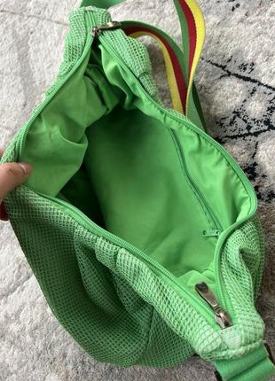 Сумка puma винтажная, зеленая сумка в сетку puma, сумка на плечо