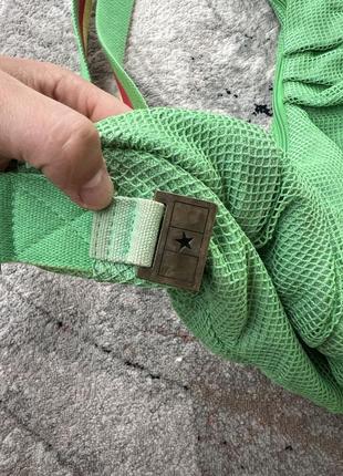 Сумка puma винтажная, зеленая сумка в сетку puma, сумка на плечо