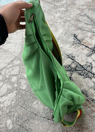 Сумка puma винтажная, зеленая сумка в сетку puma, сумка на плечо