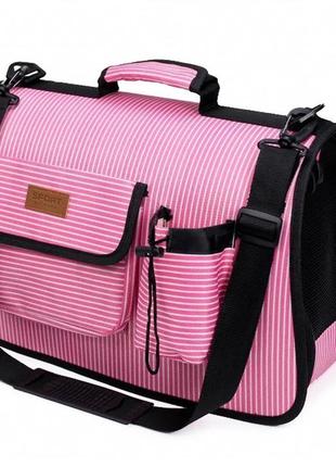 Сумка переноска для кошек и собак 53x23x27 см cosmopet cp-09 pink