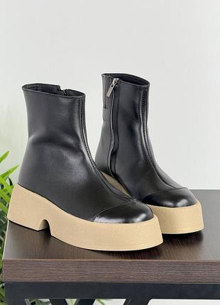 Зимние женские ботинки на платформе натуральная кожа 24208 фото