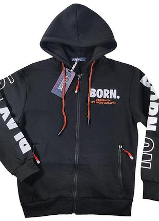 Толстовка зимова на флісі для хлопців підлітків 146,158,164,170/176