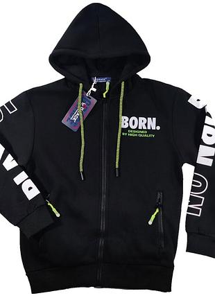 Толстовка зимова на флісі для хлопців підлітків 146, 170/176