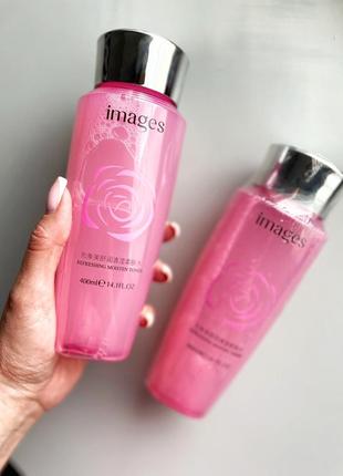 Увлажняющий тонер для лица с экстрактом розы images refreshing moisten, 400 мл