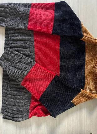 Укороченый свитер в полоску2 фото