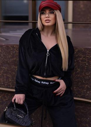 Жіночий спортивний костюм велюр5 фото