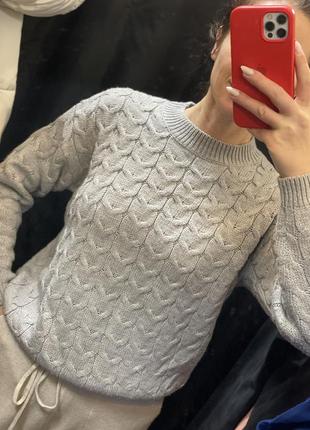 Трендовий сірий светр mango, s 8