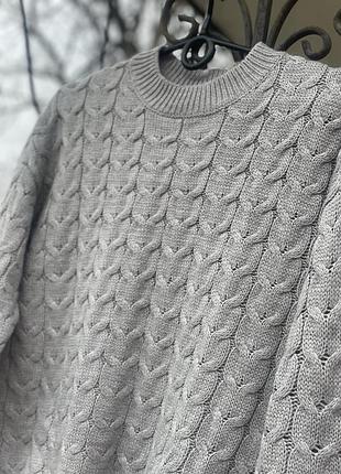 Трендовий сірий светр mango, s 5