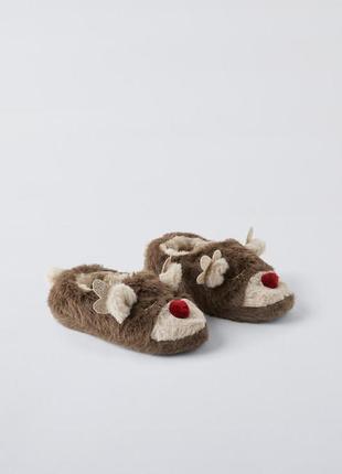 Тапочки, теплі тапочки зара, домашні капці зара