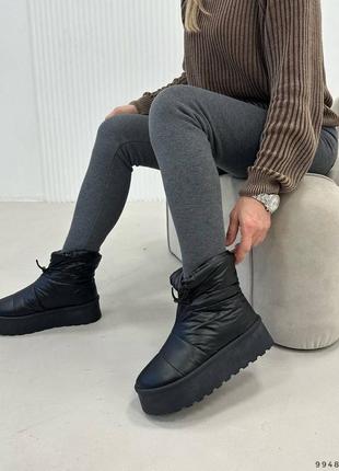 Черные женские дутики