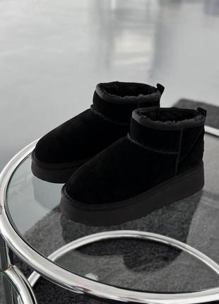 Угги Женские ugg mini leather black
