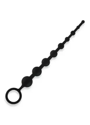 Черные анальные бусы long pleasure chain ожерелье пробка стимулятор унисекс бусины на цепочке новые