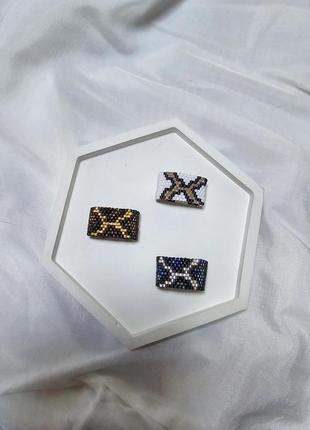 Кільце колечко каблучка з японского ювелірного бісеру