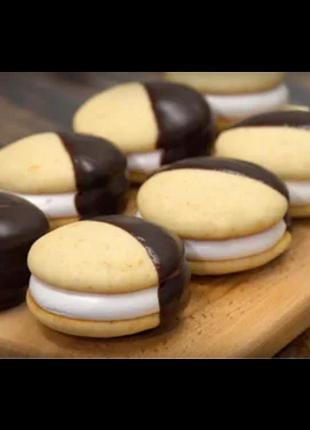 Домашнее, очень вкусное печенье черенок с маршмеллоу в шоколаде