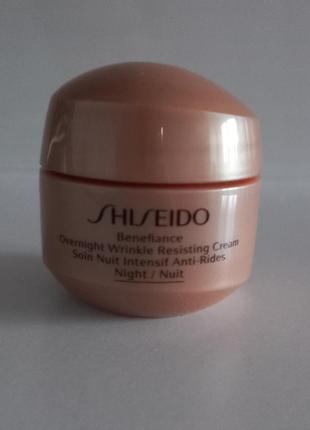 Shiseido benefiance overnight wrinkle resisting cream нічний крем 15мл.