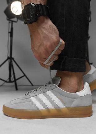 Мужские кроссовки adidas gazelle grey