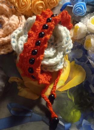 Красный браслет с бусинами, ручная работа