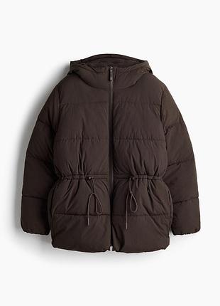 Куртка зимняя hm, куртка шоколадная женская, куртка hm, пуфер hm