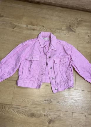 Джинсова укорочена куртка