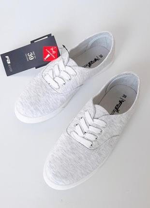 36 размер новые фирменные женские кеды мокасины серые new yorker