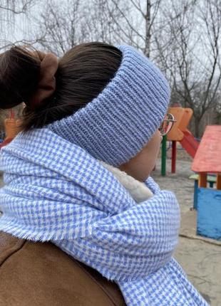 Стильна вʼязана повязка ручна робота