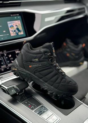 Мужские кроссовки merrell cordura black orange fur