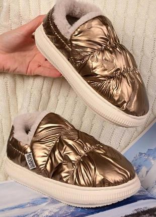 Зимние тапочки угги на меху детские