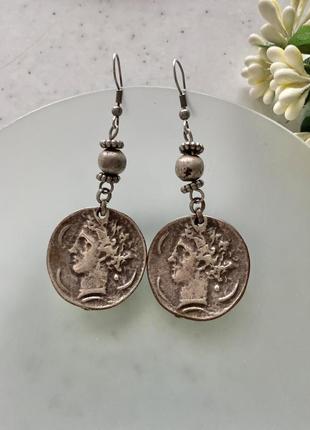 Серьги греческие монеты