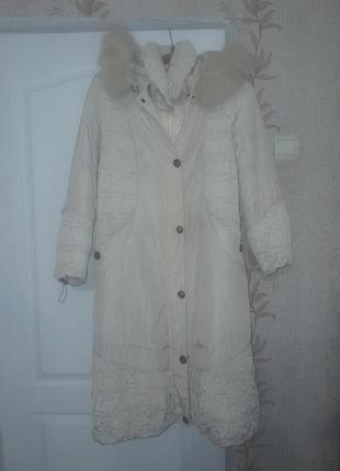 Зимнее пальто с мехом