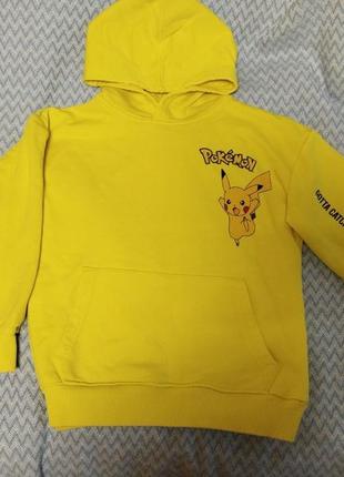 Світшот худі толстовка з пікачу на зріст 122 см.
