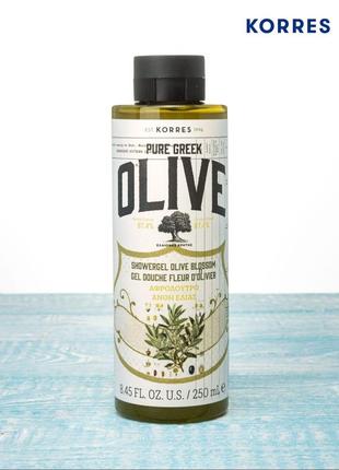 Гель для душу korres pure greek olive & olive blossom 250 мл