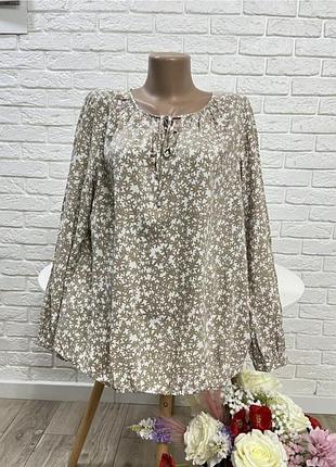 Блузка блуза з віскози  довгий рукав р 52 (2xl)