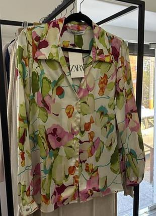 Сорочка сатинова zara