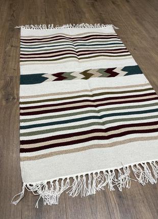 Карпатский шедевр: шерстяной ковер ручной работы уникального дизайна размером 000*70см. d-0176