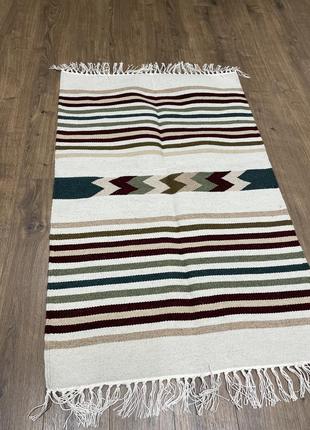 Карпатский шедевр: шерстяной ковер ручной работы уникального дизайна размером 000*70см. d-0176