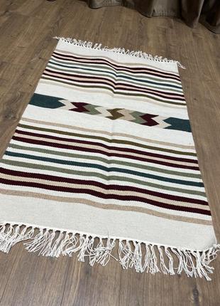 Карпатский шедевр: шерстяной ковер ручной работы уникального дизайна размером 000*70см. d-0176