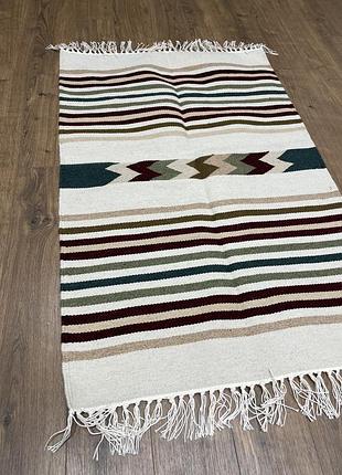 Карпатский шедевр: шерстяной ковер ручной работы уникального дизайна размером 000*70см. d-0176