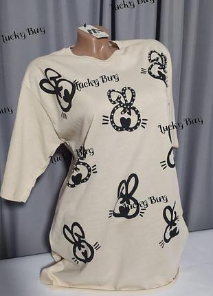 Бежевая футболка/туника. 100% cotton. турция