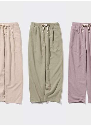 Брюки з льону uniqlo