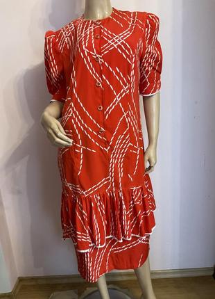 Винтажное качественное платье/ xl/brend janina schreck