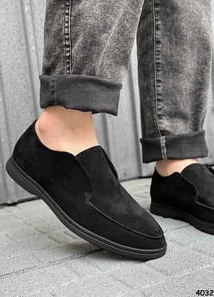 Мужские замшевые лоферы, 4032